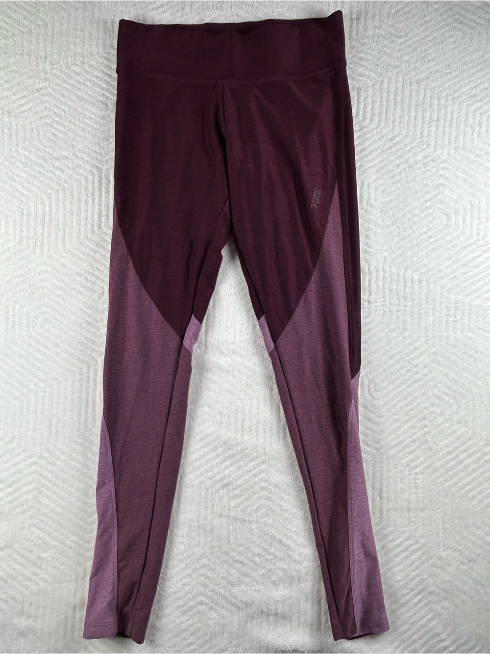 PINK Victoria's Secret Girls Plum and Lavender Colorblock Leggings